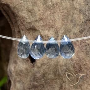 1.31ct Natural Light Blue Sapphire, Briolette, 4.8x2.9 mm