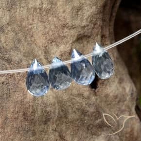 1.31ct Natural Light Blue Sapphire, Briolette, 4.8x2.9 mm