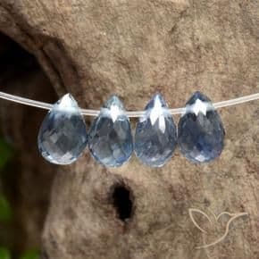 1.59ct Natural Pastel Blue Sapphire, Briolette, 4.6x3.1 mm