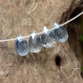 2.12ct Natural Light Blue Sapphire, Briolette, 5.5x3.4 mm