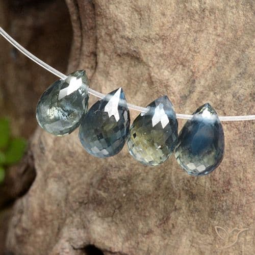 2.90ct Natural Multicolor Sapphire, Briolette, 5.5x3.8 mm