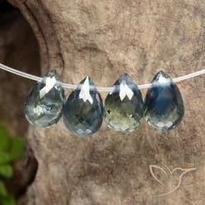 2.90ct Natural Multicolor Sapphire, Briolette, 5.5x3.8 mm