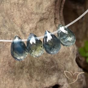 2.90ct Natural Multicolor Sapphire, Briolette, 5.5x3.8 mm