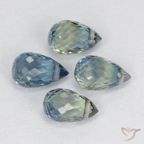 2.02ct Natural Multicolor Sapphire, Briolette, 5.4x3.3 mm