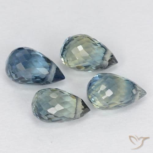 2.02ct Natural Multicolor Sapphire, Briolette, 5.4x3.3 mm