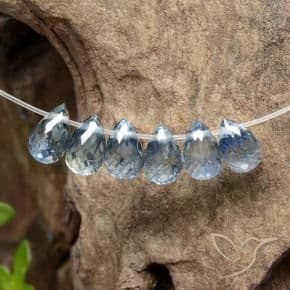 2.68ct Natural Light Blue Sapphire, Briolette, 4.7x3.2 mm