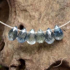 2.44ct Natural Pastel Blue Sapphire, Briolette, 4.8x3 mm