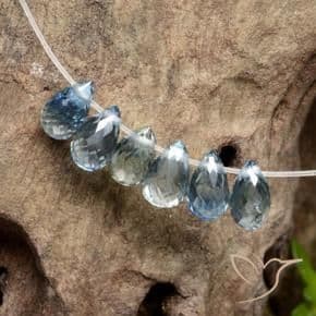 2.44ct Natural Pastel Blue Sapphire, Briolette, 4.8x3 mm