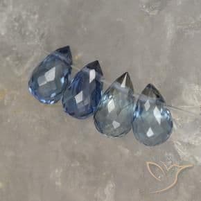 1.50ct Natural Navy Blue Sapphire, Briolette, 4.9x3 mm