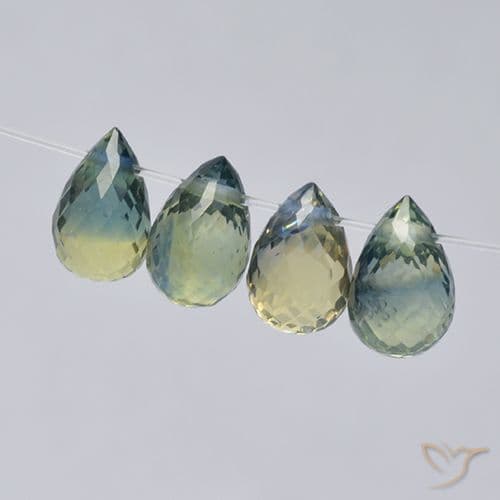 2.54ct Natural Multicolor Sapphire, Briolette, 3.6x3.6 mm