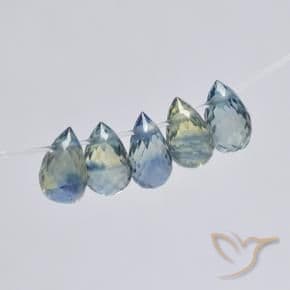 1.88ct Natural Pastel Blue Sapphire, Briolette, 4.7x3 mm
