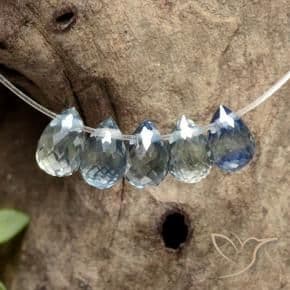 2.21ct Natural Multicolor Sapphire, Briolette, 4.6x3.2 mm