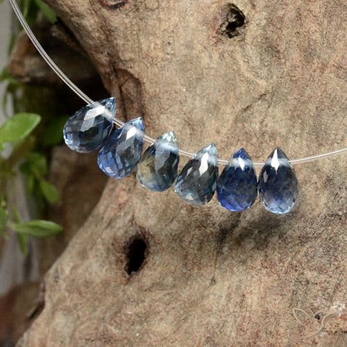 2.19ct Natural Pastel Blue Sapphire, Briolette, 4.5x2.9 mm