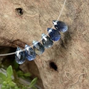 1.93ct Natural Blue Sapphire, Briolette, 4.5x3 mm