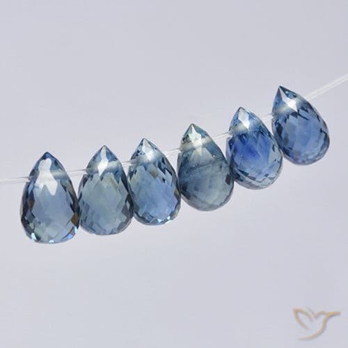 0.42ct Natural Teal Sapphire, Briolette, 5.2x3.1 mm