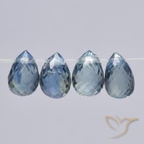 2.50ct Natural Pastel Blue Sapphire, Briolette, 5.3x3.6 mm