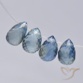 2.50ct Natural Pastel Blue Sapphire, Briolette, 5.3x3.6 mm