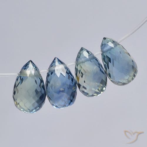 2.33ct Natural Violet Blue Sapphire, Briolette, 5.4x3.6 mm