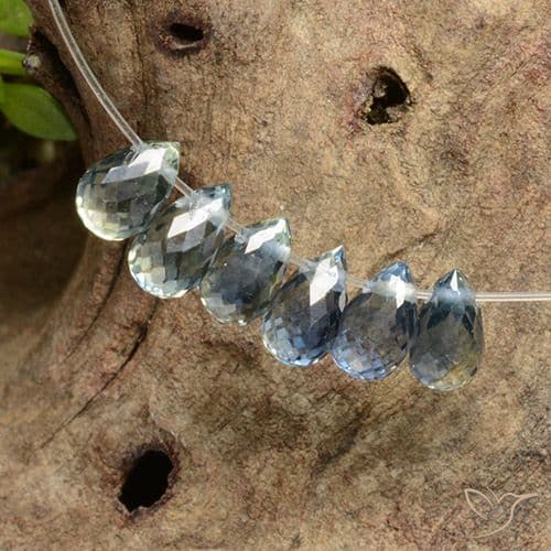 2.44ct Natural Pastel Blue Sapphire, Briolette, 4.8x3 mm