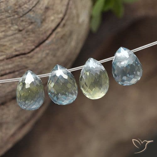 2.90ct Natural Multicolor Sapphire, Briolette, 5.5x3.8 mm