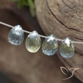 2.63ct Natural Multicolor Sapphire, Briolette, 5.2x3.7 mm