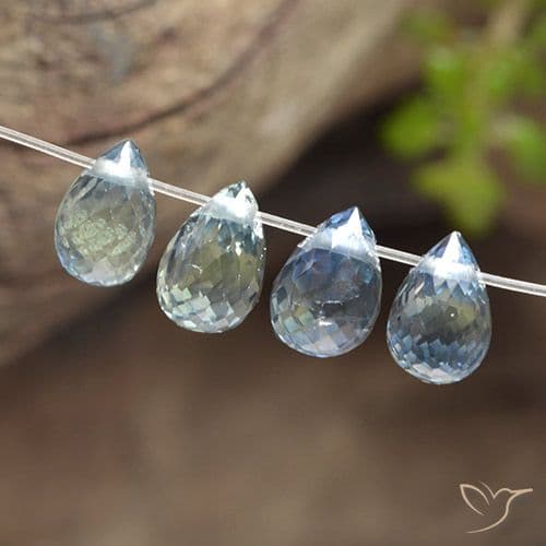 2.33ct Natural Violet Blue Sapphire, Briolette, 5.4x3.6 mm