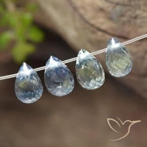 2.21ct Natural Pastel Blue Sapphire, Briolette, 5.3x3.6 mm