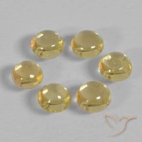1.23ct Natural Deep Yellow Sapphire, Round Cut, 3.68 mm