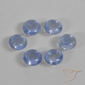 1.22ct Natural Light Navy Blue Sapphire, Round Cut, 3.57 mm