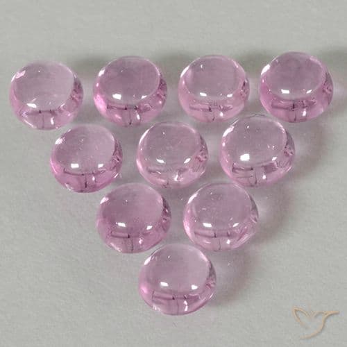 2.06ct Natural Very Light Pink Sapphire, Round Cut, 3.10 mm