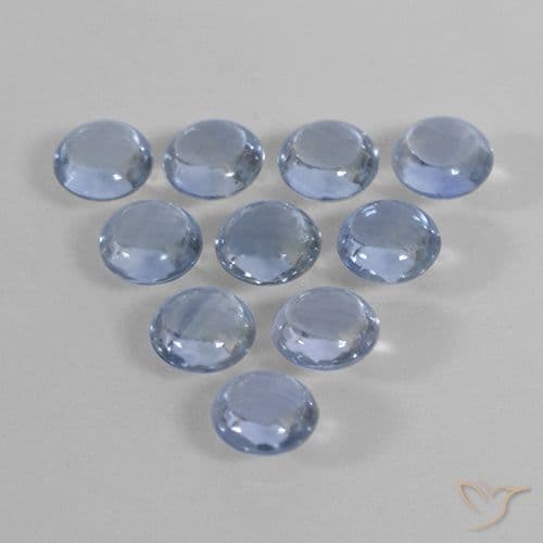 0.51ct Greyish Blue Green Sapphire, Round Cut, 4.37 mm