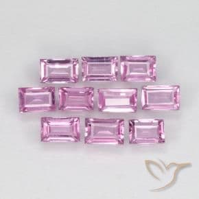 1.02ct Light Royal Purple Pink Sapphire, Baguette, 3.1x2 mm