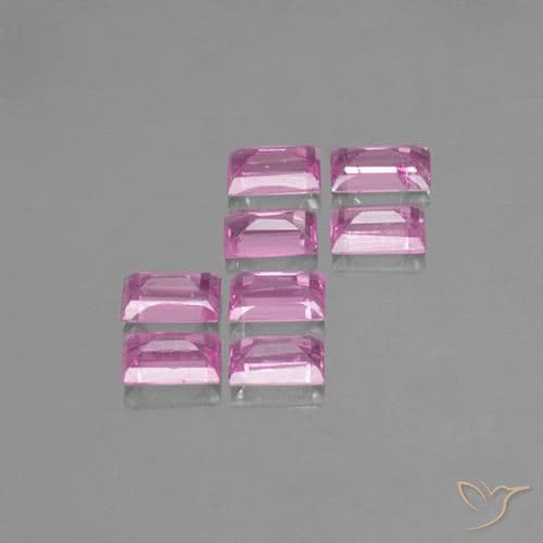 1.03ct Light Royal Purple Pink Sapphire, Baguette, 3.4x2.2 mm