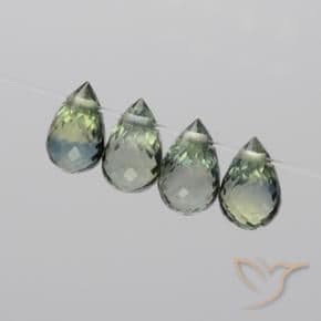 2.68ct Natural Multicolor Sapphire, Briolette, 5.7x3.5 mm