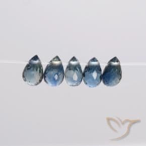 1.83ct Natural Pastel Blue Sapphire, Briolette, 4.8x2.8 mm