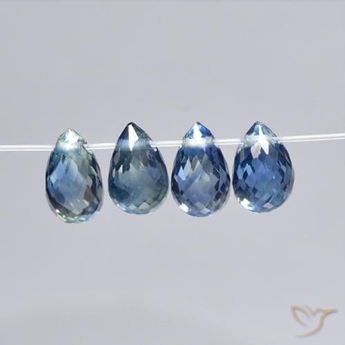 2.82ct Natural Dark Blue Sapphire, Briolette, 5.6x3.7 mm