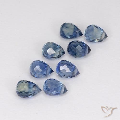 2.66ct Light Violet Blue Sapphire, Briolette, 4.1x2.9 mm