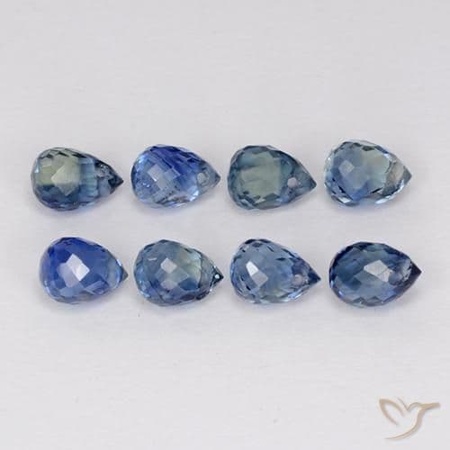 2.66ct Light Violet Blue Sapphire, Briolette, 4.1x2.9 mm