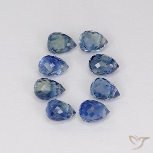 2.66ct Light Violet Blue Sapphire, Briolette, 4.1x2.9 mm