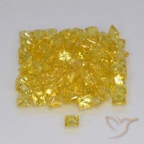 0.15ct Natural Yellow Sapphire, Square, 2.7x2.7 mm