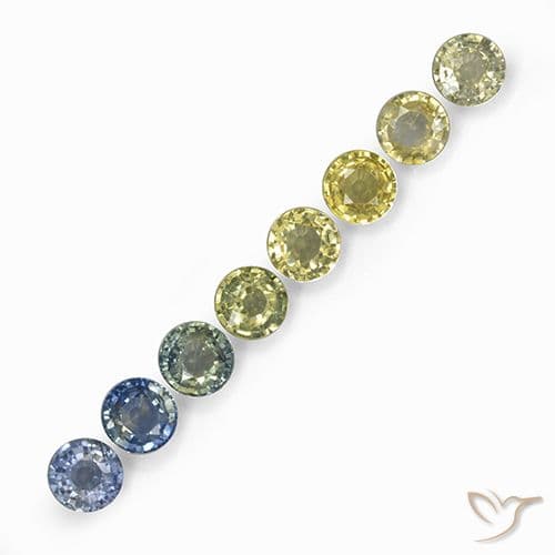 3.56ct Natural Multicolor Sapphire, Round Cut, 4.60 mm