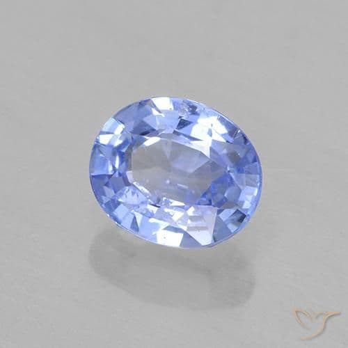 0.67ct Natural Light Blue Sapphire, Oval Cut, 5.8x4.9 mm