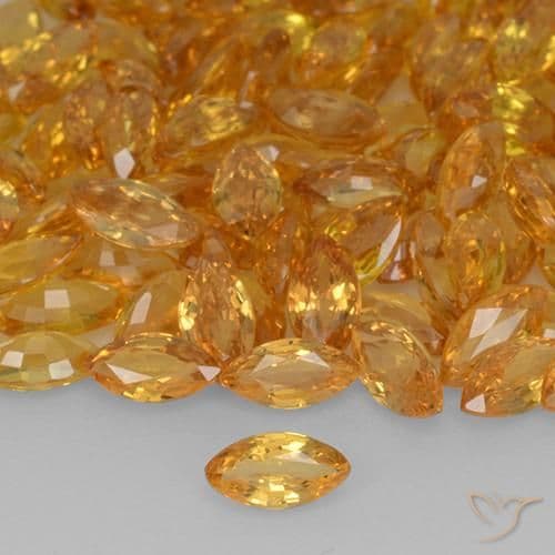 0.20ct Natural Gold Sapphire, Marquise, 5x2.6 mm