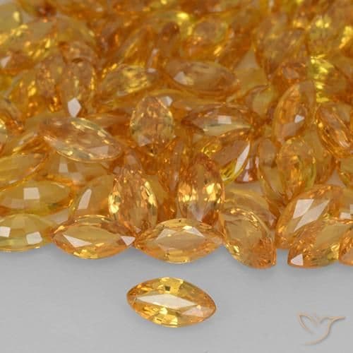 0.20ct Natural Gold Sapphire, Marquise, 5x2.6 mm