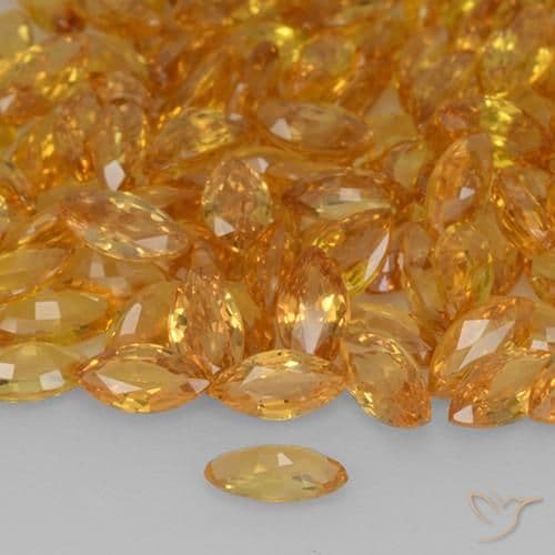 0.20ct Natural Gold Sapphire, Marquise, 5x2.6 mm