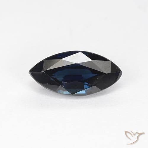 1.20ct Natural Midnight Blue Sapphire, Marquise, 9x4.5 mm