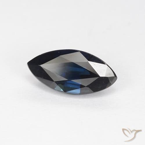 1.20ct Natural Midnight Blue Sapphire, Marquise, 9x4.5 mm
