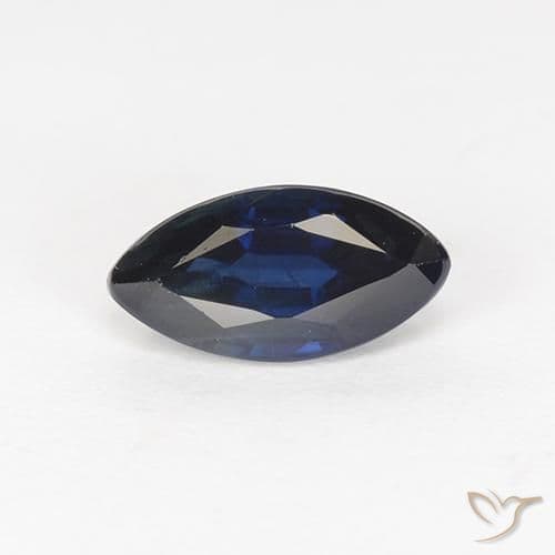 0.73ct Natural Dark Blue Sapphire, Marquise, 8.1x4 mm