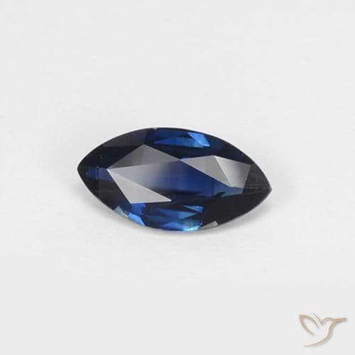 0.96ct Natural Navy Blue Sapphire, Marquise, 9.1x4.8 mm