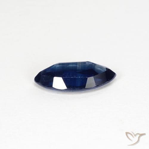 0.96ct Natural Navy Blue Sapphire, Marquise, 9.1x4.8 mm